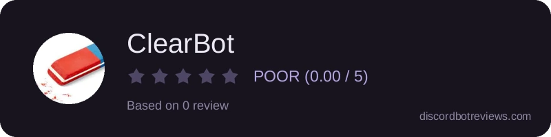 Rating widget preview for ClearBot