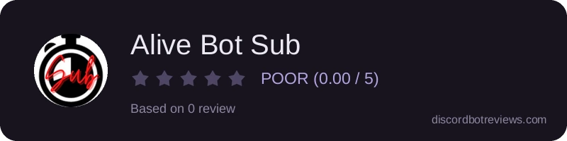 Rating widget preview for Alive Bot Sub