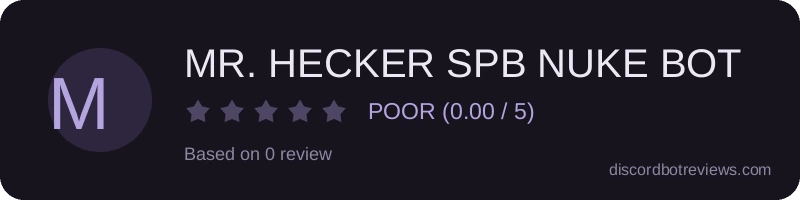 Rating widget preview for MR. HECKER SPB NUKE BOT