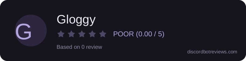 Rating widget preview for Gloggy