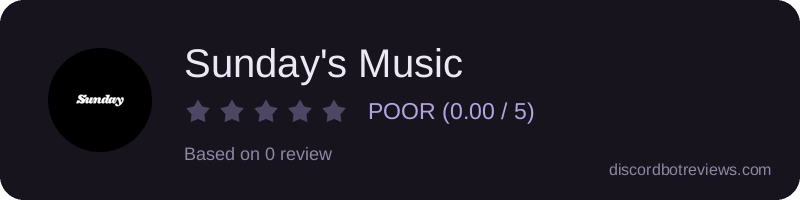 Rating widget preview for Sunday's Music