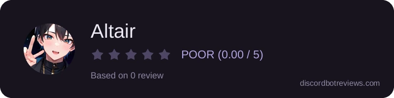 Rating widget preview for Altair