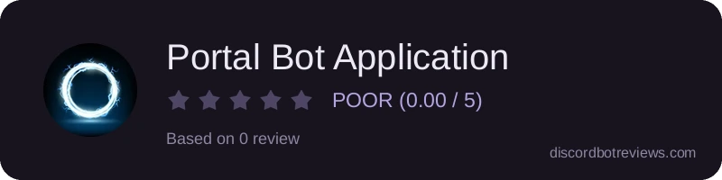 Rating widget preview for Portal Bot Application