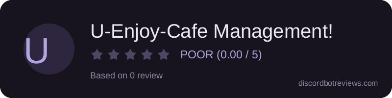 Rating widget preview for U-Enjoy-Cafe Management!
