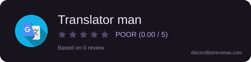 Rating widget preview for Translator man