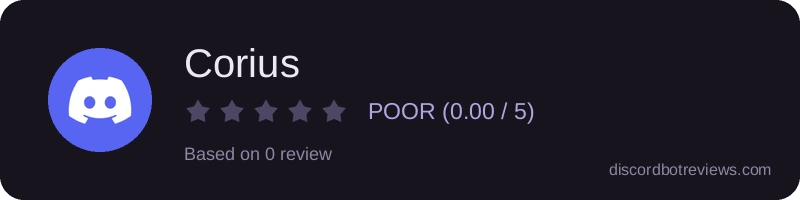 Rating widget preview for Corius