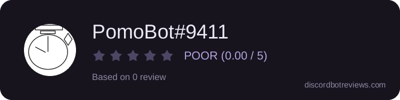 Rating widget preview for PomoBot#9411