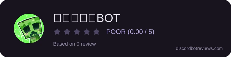 Rating widget preview for 福舞鯖公開BOT