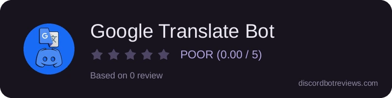 Rating widget preview for Google Translate Bot