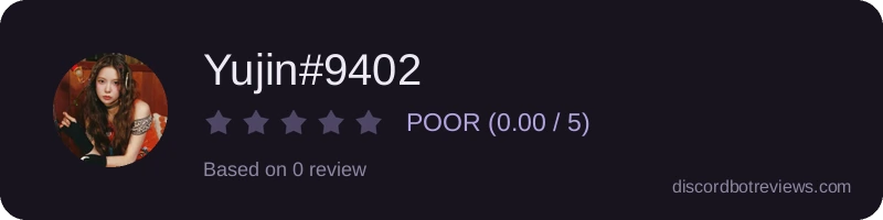 Rating widget preview for Yujin#9402