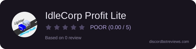 Rating widget preview for IdleCorp Profit Lite