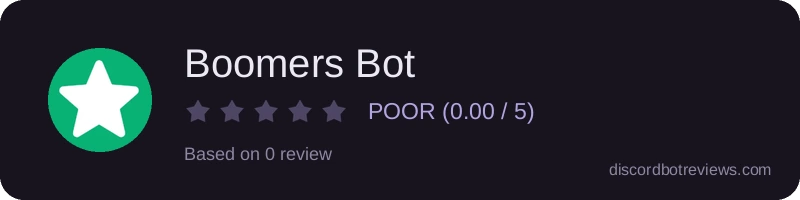 Rating banner for Boomers Bot