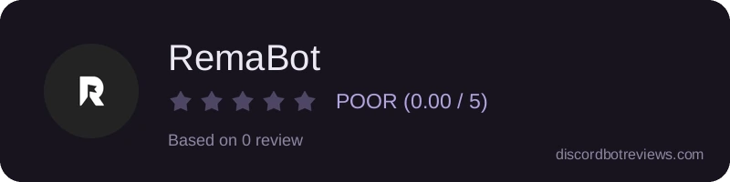 Rating widget preview for RemaBot