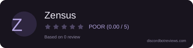 Rating widget preview for Zensus
