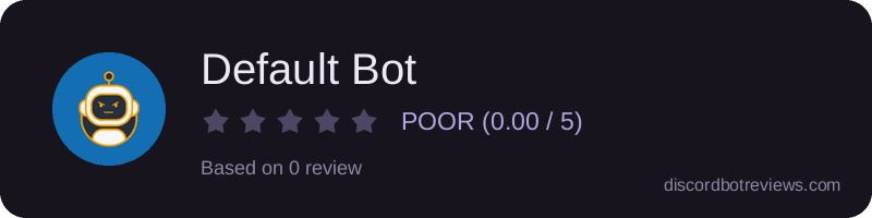 Rating banner for Default Bot