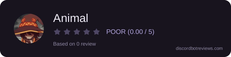 Rating widget preview for Animal