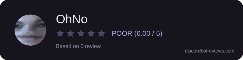 Rating widget preview for OhNo