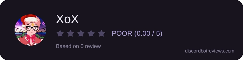 Rating widget preview for XoX