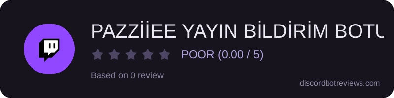 Rating widget preview for PAZZİİEE YAYIN BİLDİRİM BOTU