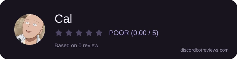 Rating widget preview for Cal