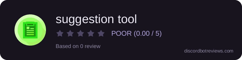 Rating widget preview for suggestion tool