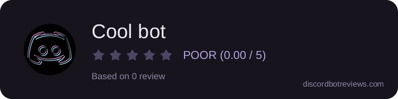 Rating widget preview for Cool bot