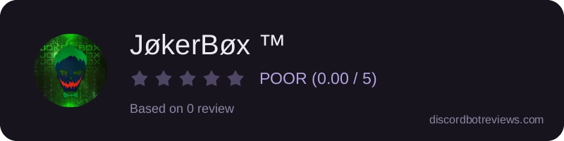 Rating widget preview for JøkerBøx ™