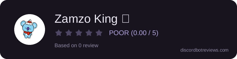 Rating widget preview for Zamzo King 👑