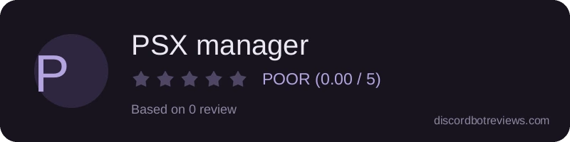 Rating widget preview for PSX manager