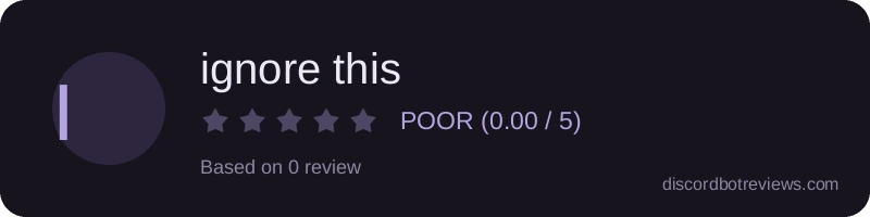 Rating widget preview for ignore this