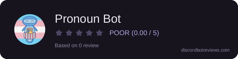 Rating widget preview for Pronoun Bot