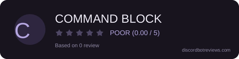 Rating widget preview for COMMAND BLOCK