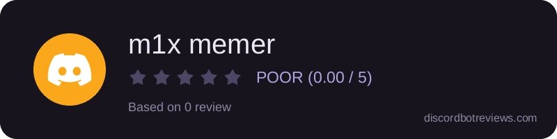 Rating widget preview for m1x memer
