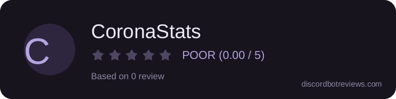 Rating widget preview for CoronaStats