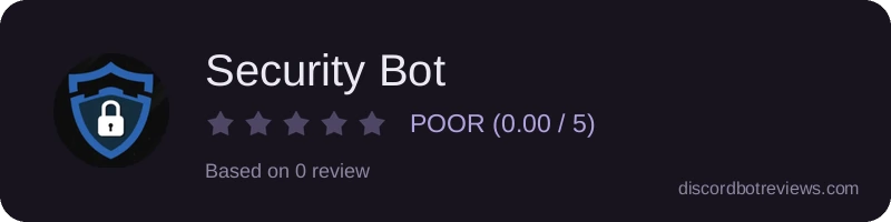 Rating widget preview for Security Bot
