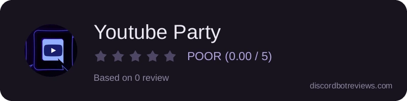 Rating widget preview for Youtube Party