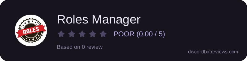 Rating widget preview for Roles Manager