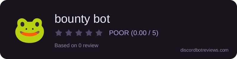Rating widget preview for bounty bot
