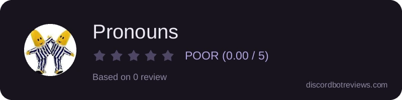 Rating widget preview for Pronouns