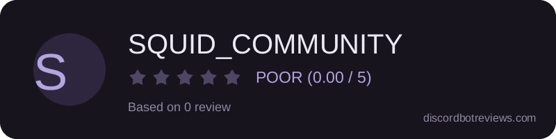 Rating widget preview for SQUID_COMMUNITY