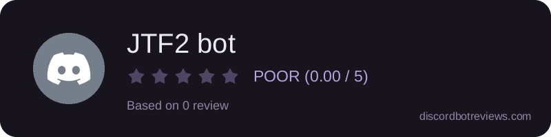 Rating widget preview for JTF2 bot