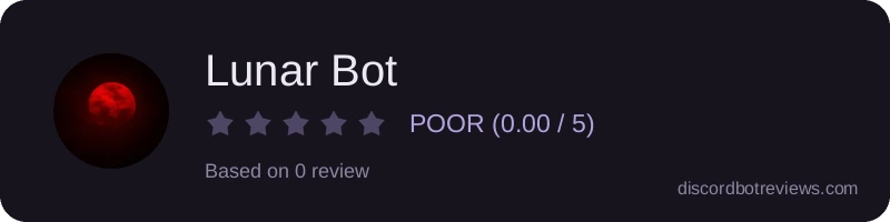 Rating widget preview for Lunar Bot