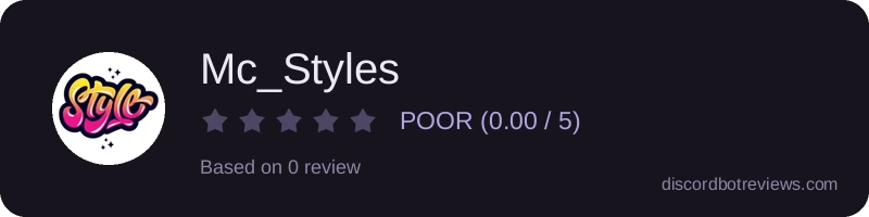 Rating widget preview for Mc_Styles
