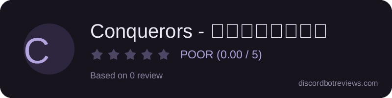 Rating widget preview for Conquerors - الفاتحون