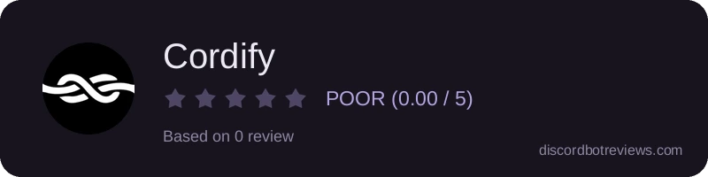Rating widget preview for Cordify