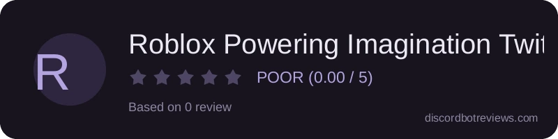 Rating widget preview for Roblox Powering Imagination Twitter update