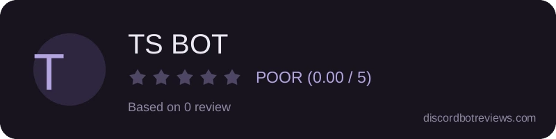 Rating widget preview for TS BOT