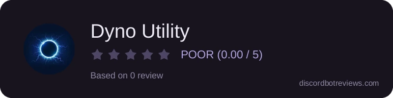 Rating widget preview for Dyno Utility
