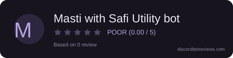 Rating widget preview for Masti with Safi Utility bot