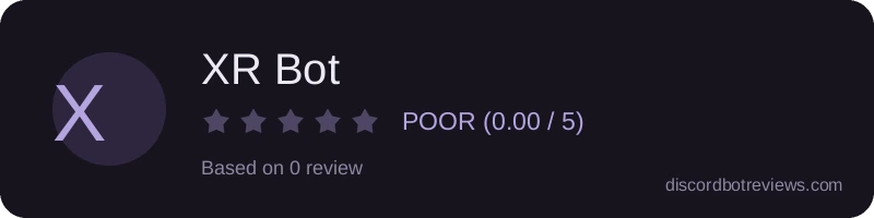 Rating widget preview for XR Bot